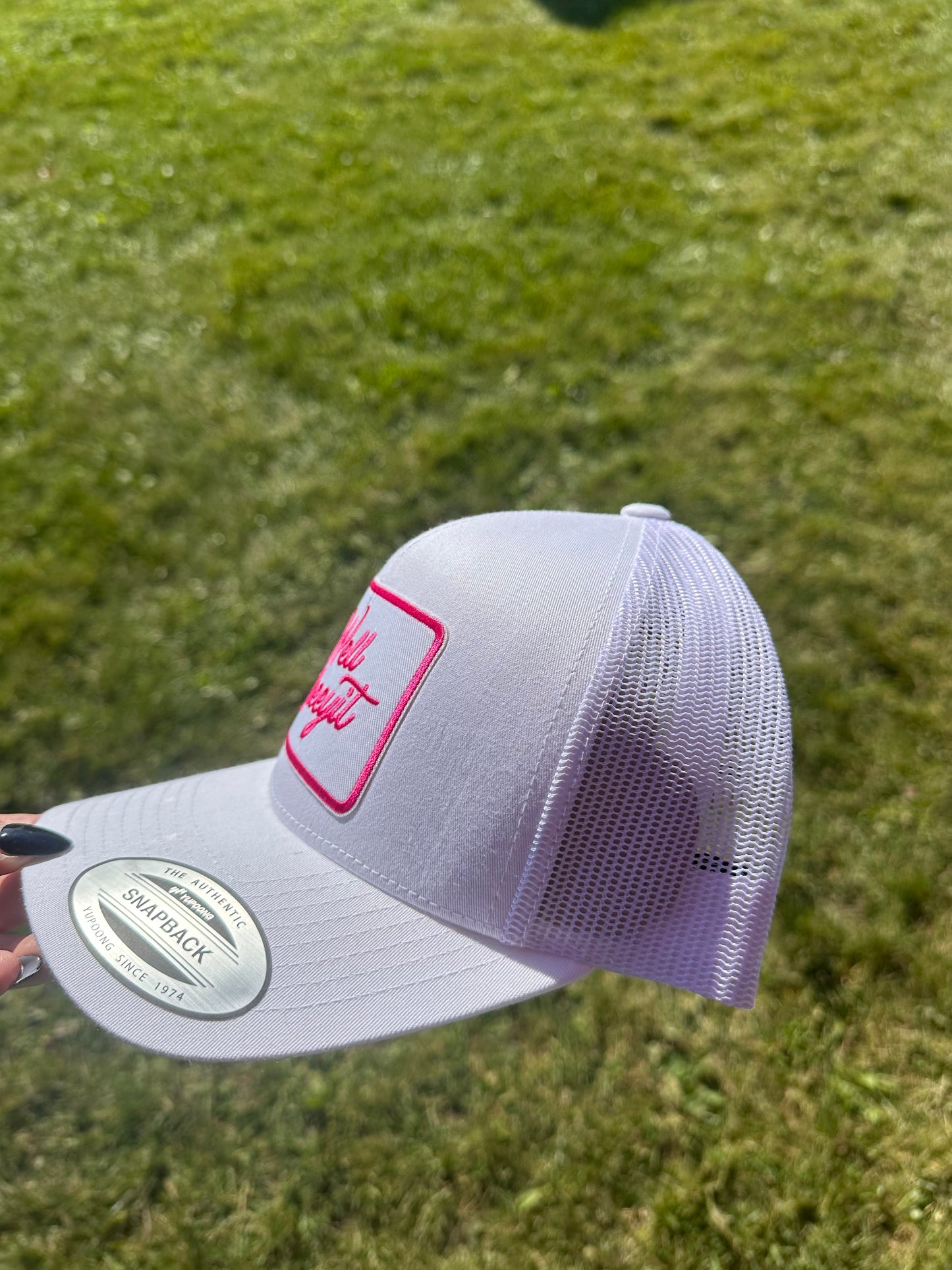 WELL SHEEYIT SNAPBACK (WHITE + PINK)
