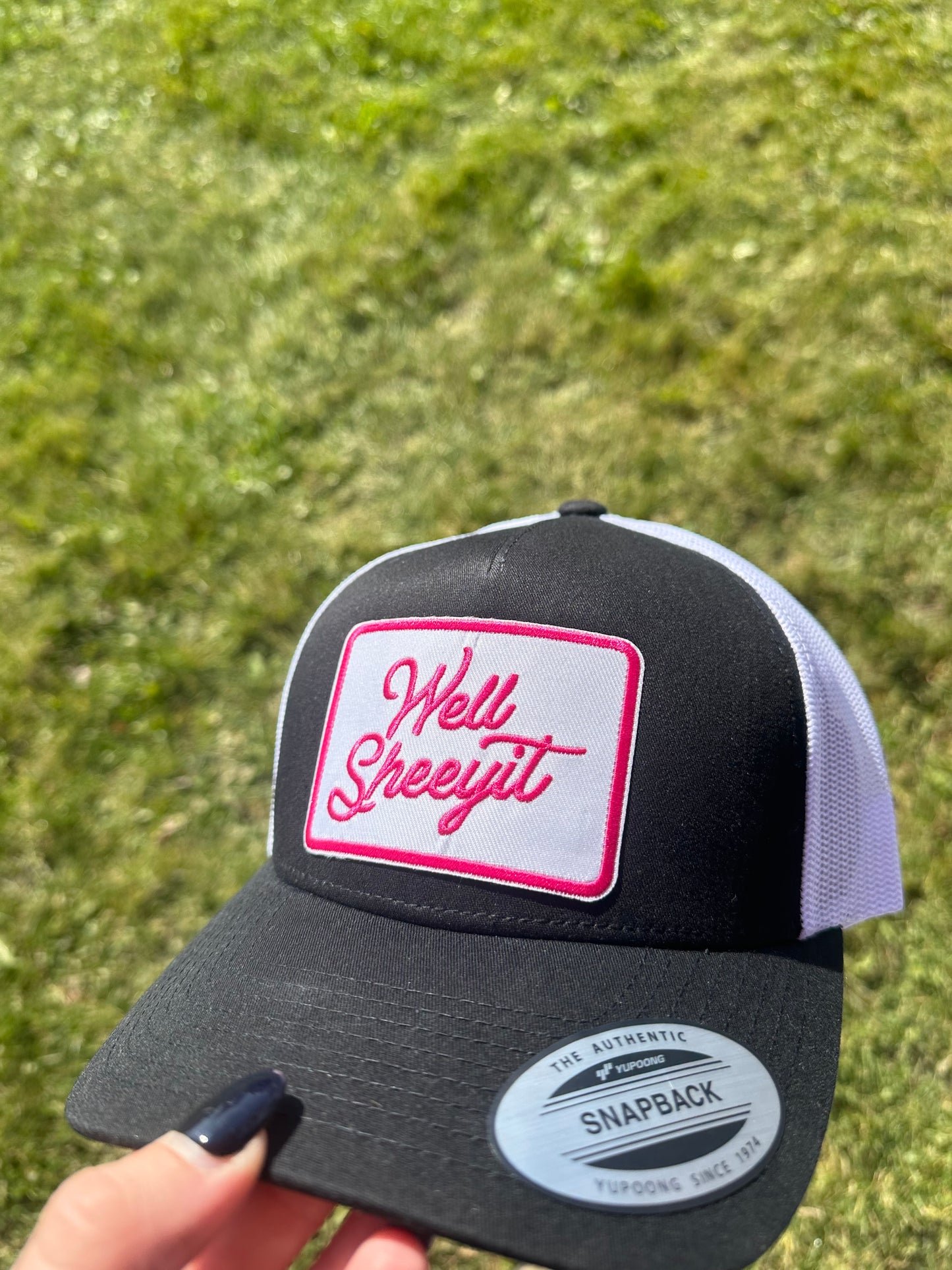 WELL SHEEYIT SNAPBACK (WHITE + PINK)