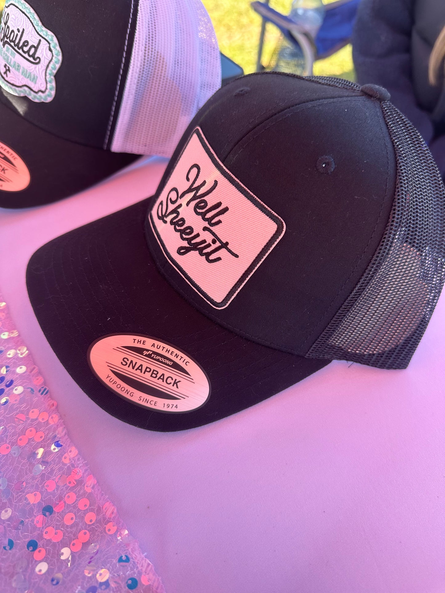 WELL SHEEYIT SNAPBACK (BLACK + PINK)