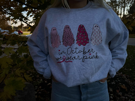IN OCTOBER WE WEAR PINK CREW