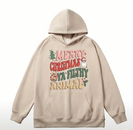 Ya Filthy Animal Christmas Hoodie