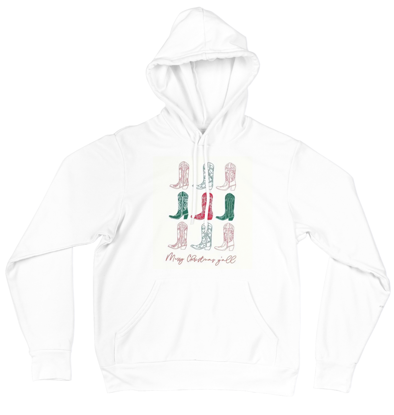 Cowgirl Boot Christmas Hoodie