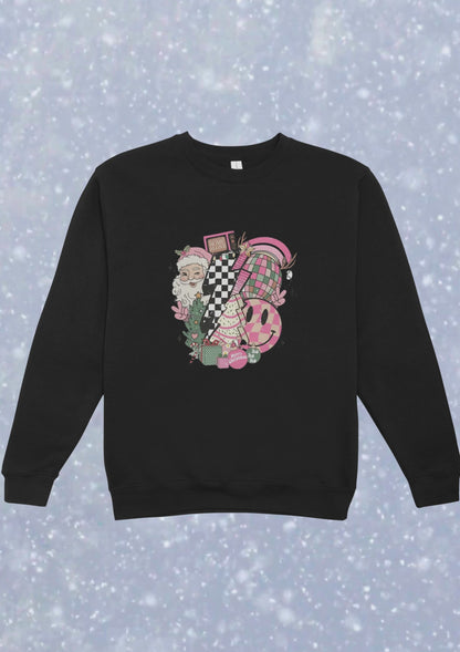 PINK SANTA CHRISTMAS CREW